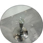 Round Glass Bar Table with Chrome Pedestal Base 60cm (Pre-Loved)