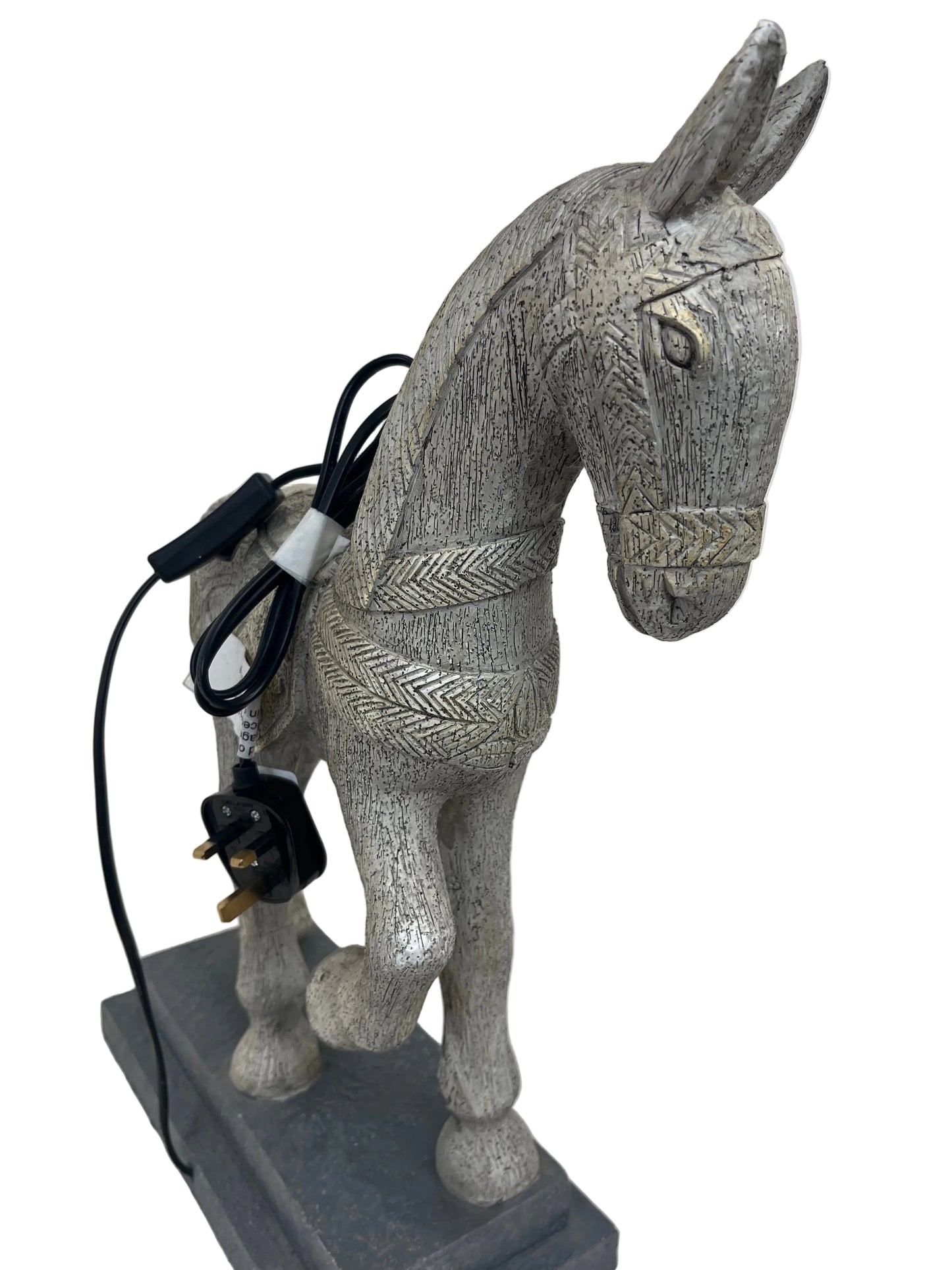 Vintage Grey Horse Figurine Lamp (Pre-Loved)