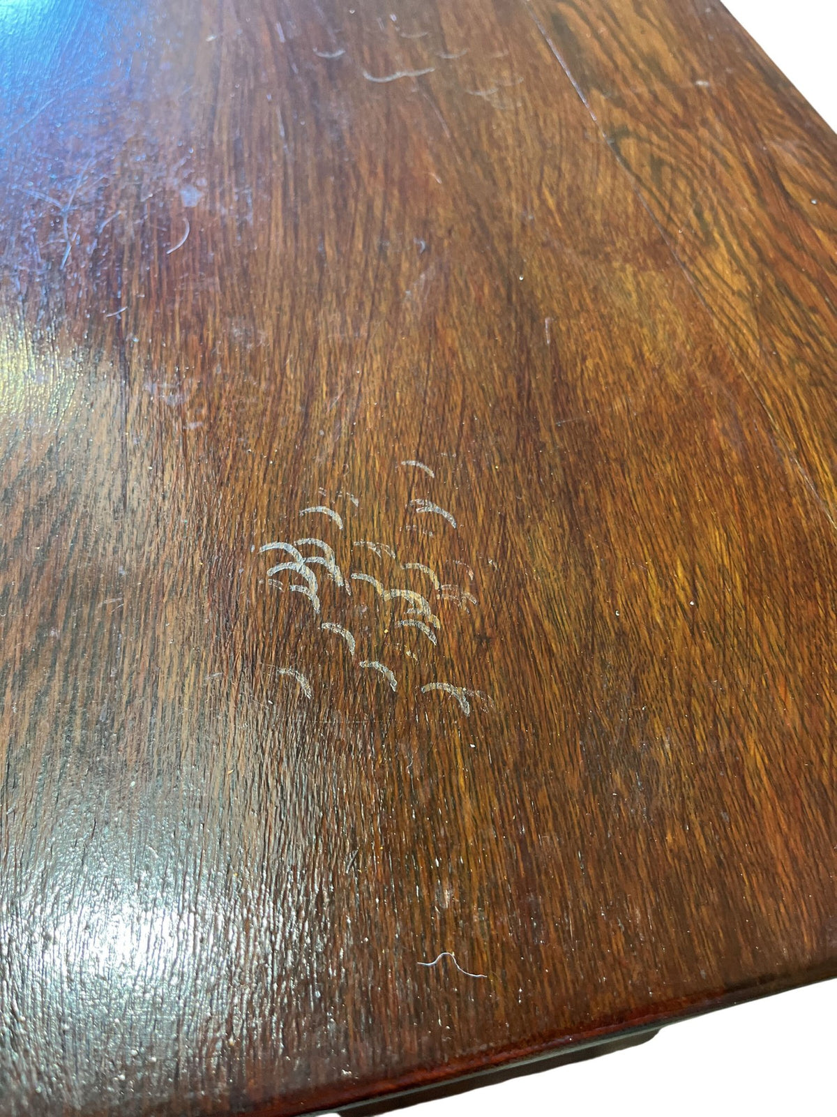 Vintage Wooden Sideboard Cabinet Floral Engraving (Pre-Loved)