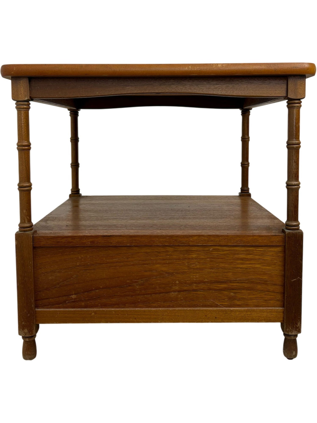 Vintage Wooden Side Table Square With Drawer (Pre-Loved)
