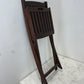 Set Of 4 Dark Brown Solid Wood Folding Chairs (Pre-Loved)