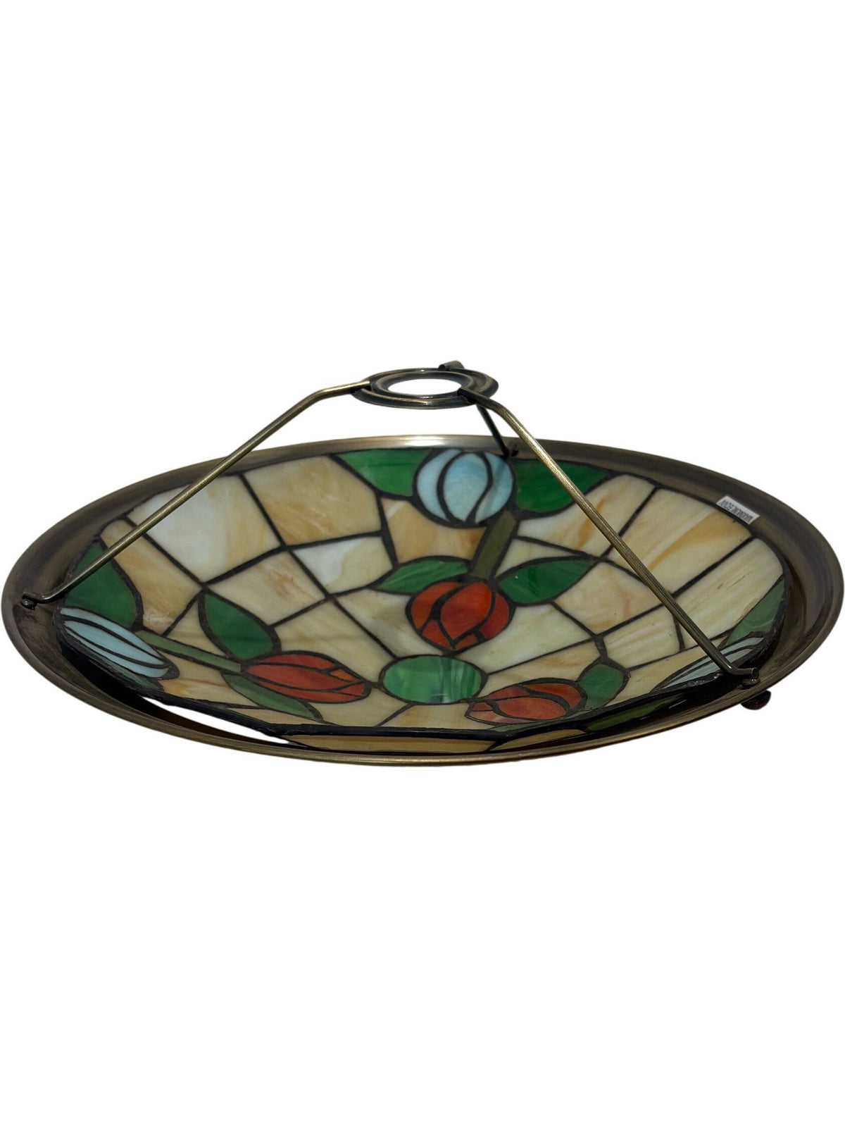 Art Nouveau Stained Glass Lamp Shade Floral Pattern (Pre-Loved)