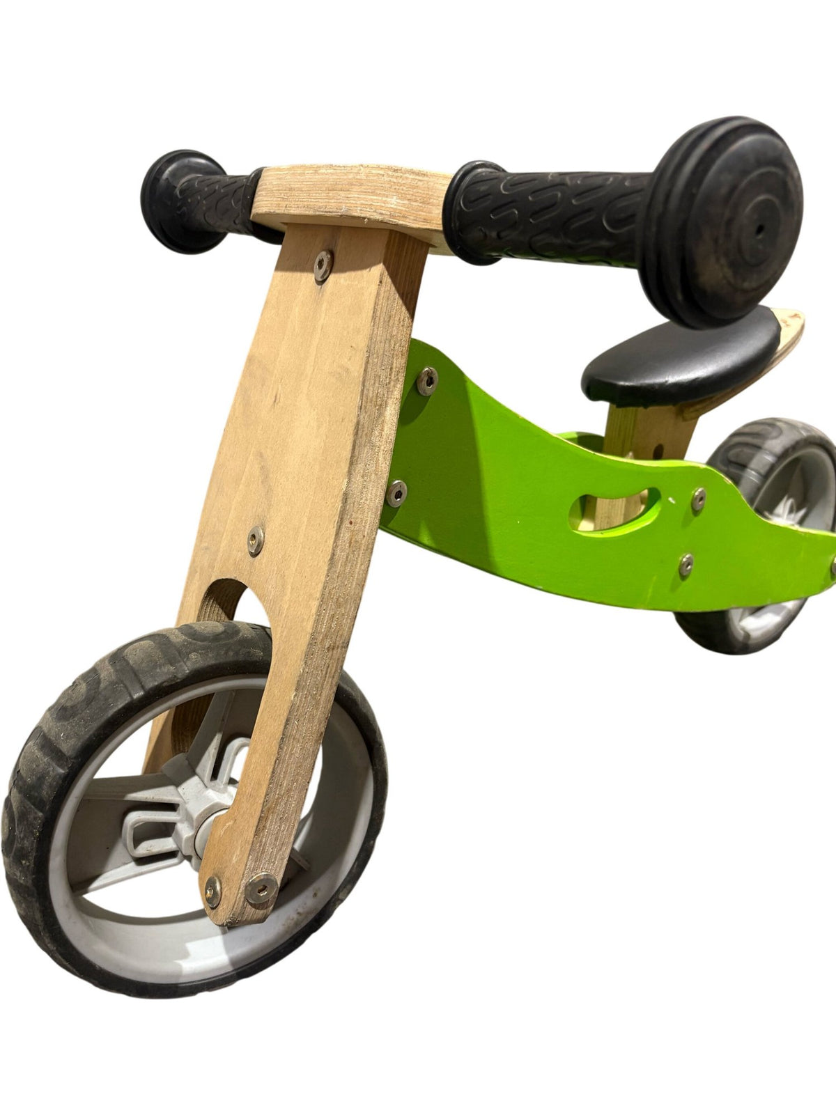 Serviced Wooden Balance Bike Green (Pre-Loved)