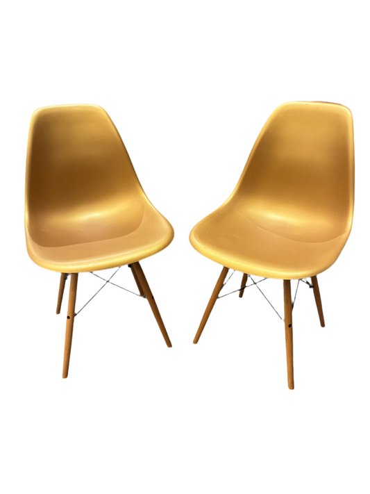 Pair of Gold Shell Chairs (Pre-loved)