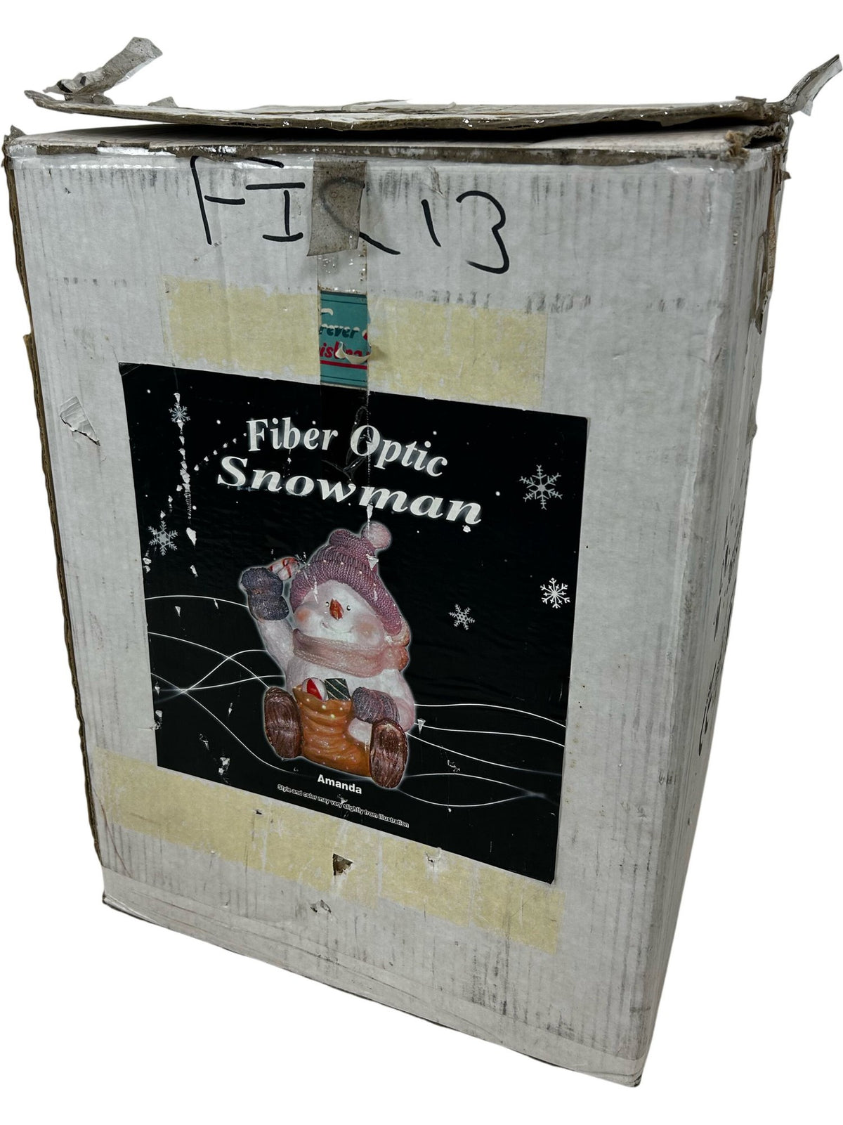 Fiber Optic Snowman Amanda Light-Up Christmas Decoration Boxed (Pre-Loved)