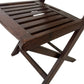 Set Of 4 Dark Brown Solid Wood Folding Chairs (Pre-Loved)
