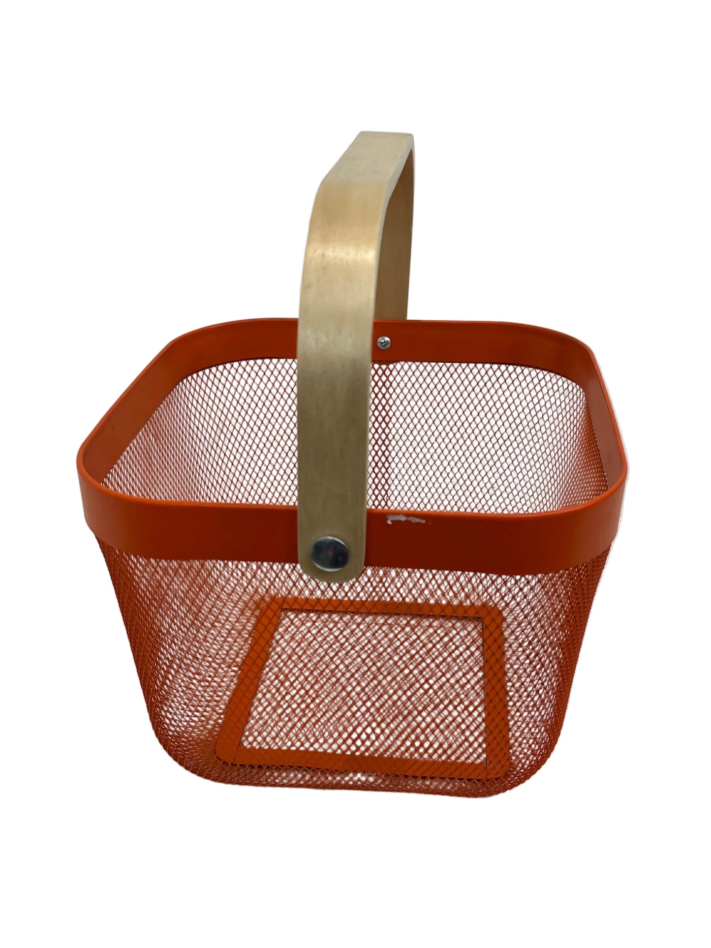 Orange Mesh Metal Wire Storage Basket (Pre-Loved)