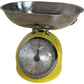 Vintage Retro Yellow Steel Mechanical Kitchen Scale 5kg Capacity (Pre-Loved)