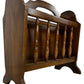 Vintage Style Wooden Magazine Rack with Spindle Detail & Handle (Pre-Loved)