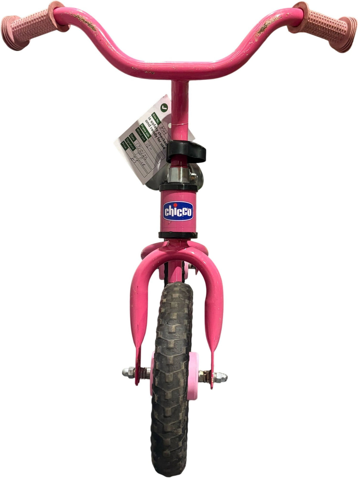 Serviced Chicco Push Bike Pink Arrow 12" (Pre-Loved)