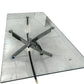 Glass Coffee Table Chrome Cross Legs Modern Living Room Table (Pre-Loved)
