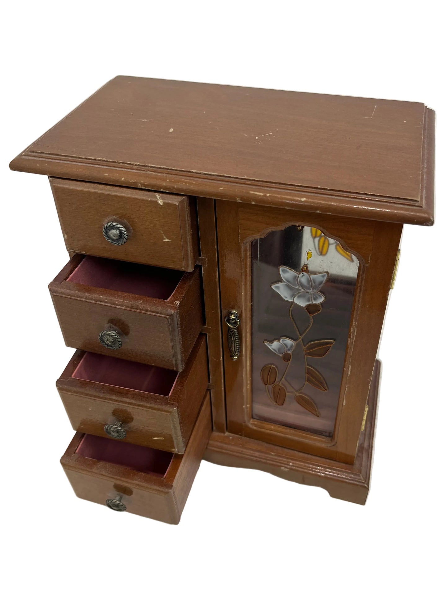 Vintage Wooden Jewellery Armoire Holder (Pre-Loved)