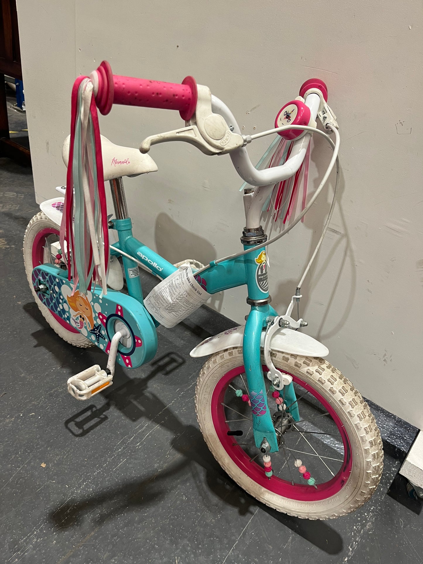 Apollo Mermaid Turquoise 14” Children’s Bike (Pre-Loved)