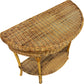 Natural Wicker Rattan 2 Tier Curved Console Table (Pre-Loved)