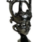 Abstract Face Sculpture Silver Black Modern Statement Decor 57cm (Pre-Loved)
