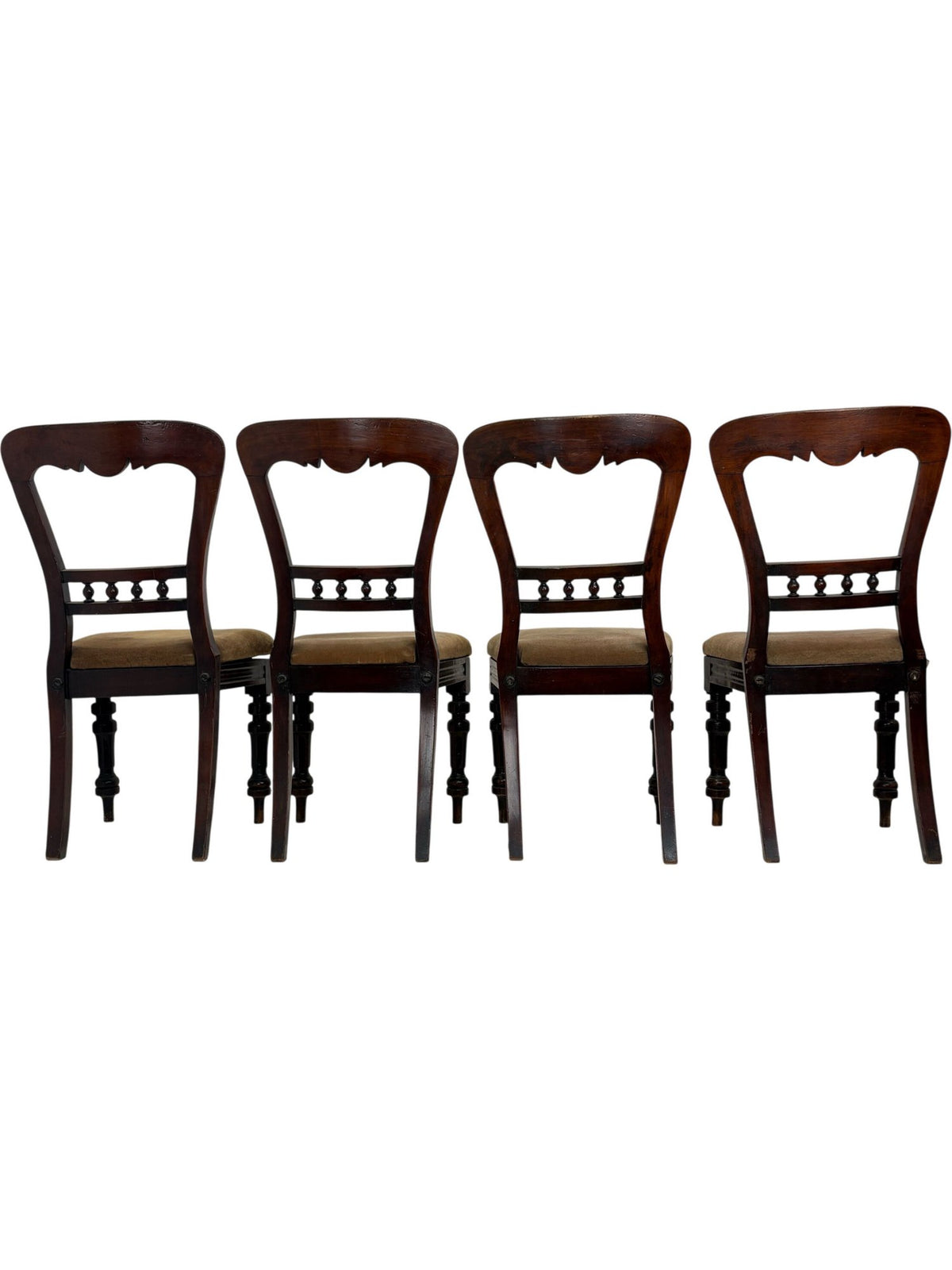Antique Victorian Wooden Dining Chair Set of 4 (Pre-Loved)