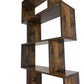 Modern Wooden Bookcase Tall Shelf Unit Zigzag Design (Pre-Loved)