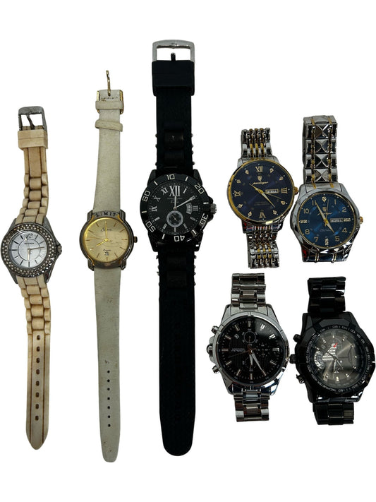 Job Lot of 7 Mixed Wristwatches Used / Untested (Pre-Loved)