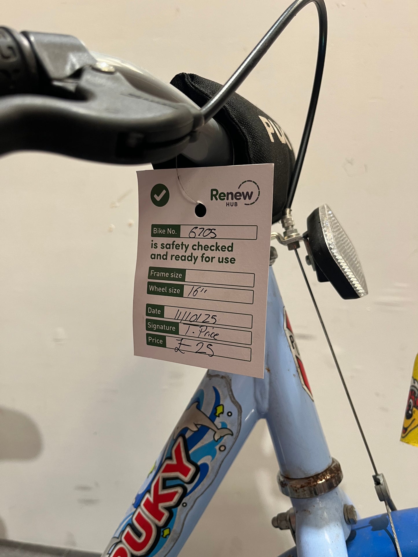 Puky Light Blue 16” Children’s Bike (Pre-Loved)