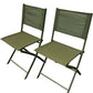 Pair of 2 Green Folding Camping Chairs Lightweight Portable (Pre-Loved)