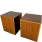Pair of Retro 3 Drawer Bedside Cabinets Brown & Cream (Pre-Loved)