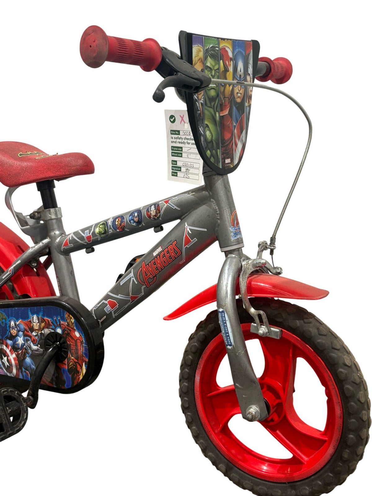 Serviced Marvel Avengers Kids Bicycle 12 Inch (Pre-Loved)