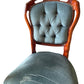 Set of 4 Vintage Dining Room Chairs Blue Upholstered (Pre-Loved)