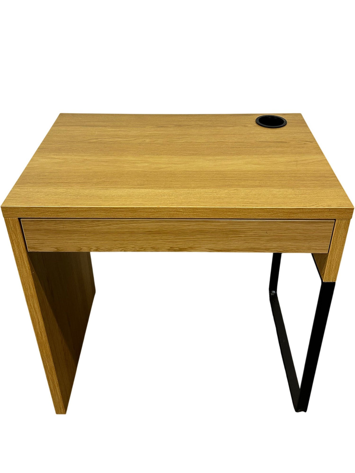 Modern Wooden Office Desk with Black Metal Legs (Pre-Loved)