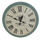 Vintage-Style Retro Rustic Light-Blue Chateau Wall Clock (Pre-Loved)
