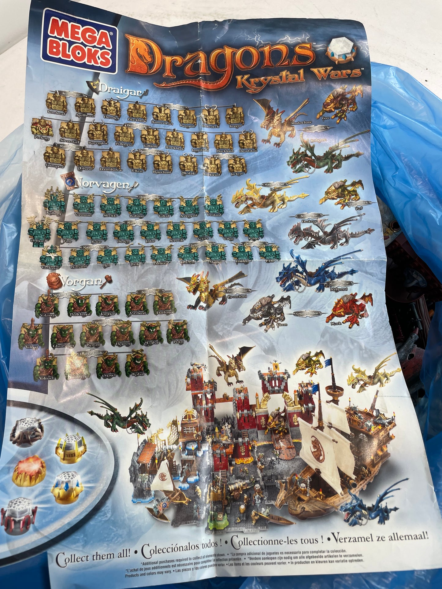 Job Lot Dragons Krystal Wars Mega Bloks x2 Bags (Pre-loved)