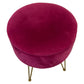 Dark Pink Velvet Ottoman Stool (Pre-Loved)