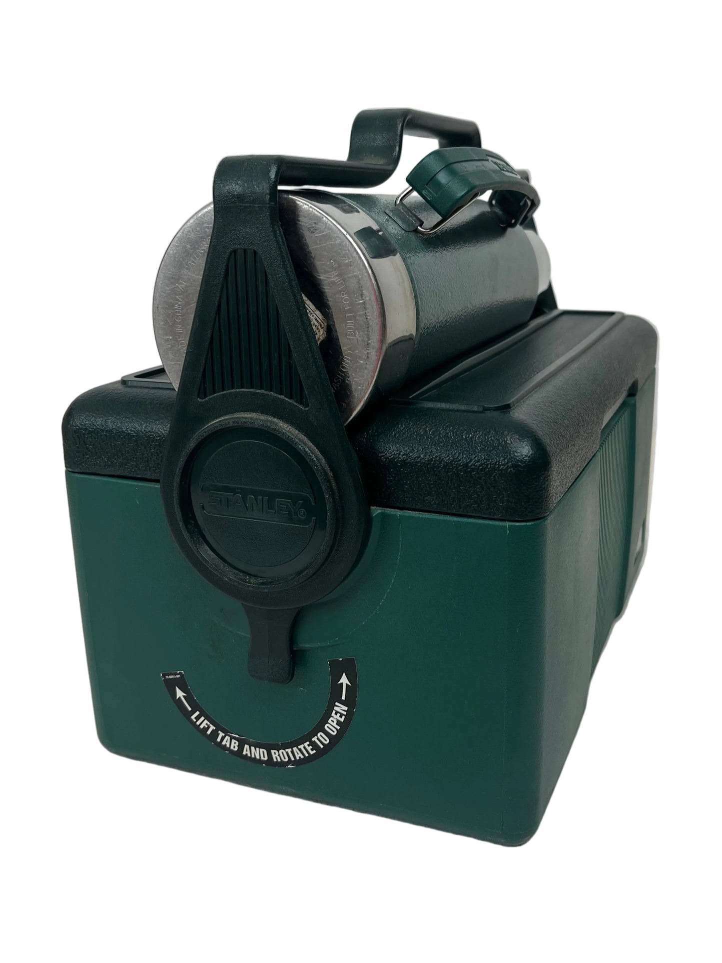 Vintage Stanley Green Hammertone Heritage Cooler And Classic Vacuum Bottle Thermos (Pre-Loved)