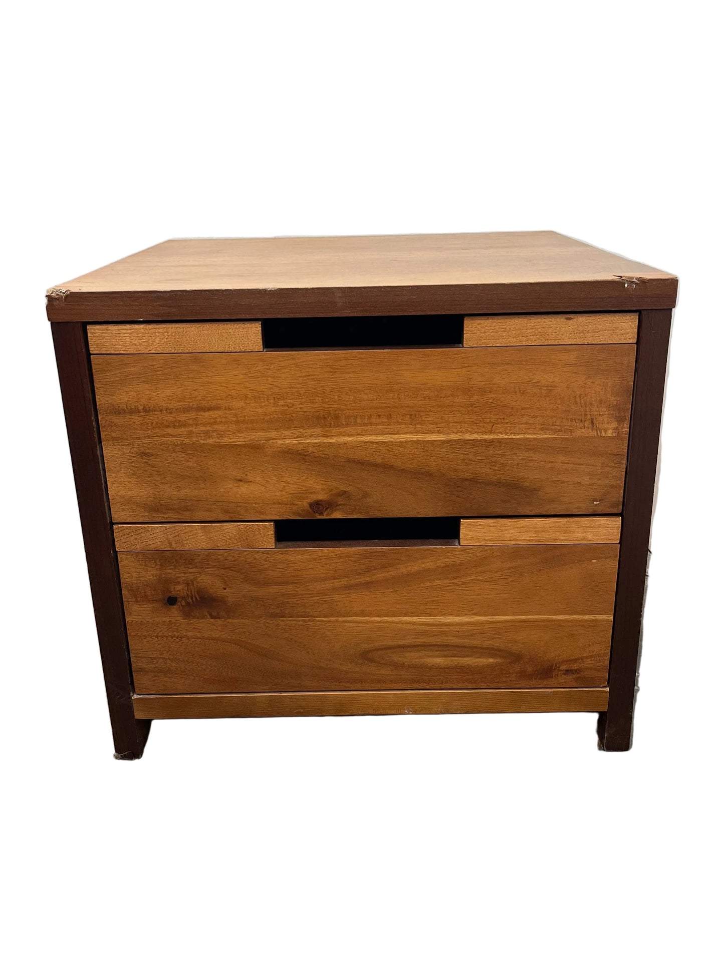 Rustic Two-Drawer Side Table (Pre-Loved)