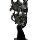 Abstract Face Sculpture Silver Black Modern Statement Decor 57cm (Pre-Loved)
