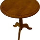 Round Wooden Pedestal Side Table Tripod Base Brown Occasional Table (Pre-Loved)