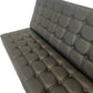 Black Leather Sofa Chrome Frame (Pre-Loved)