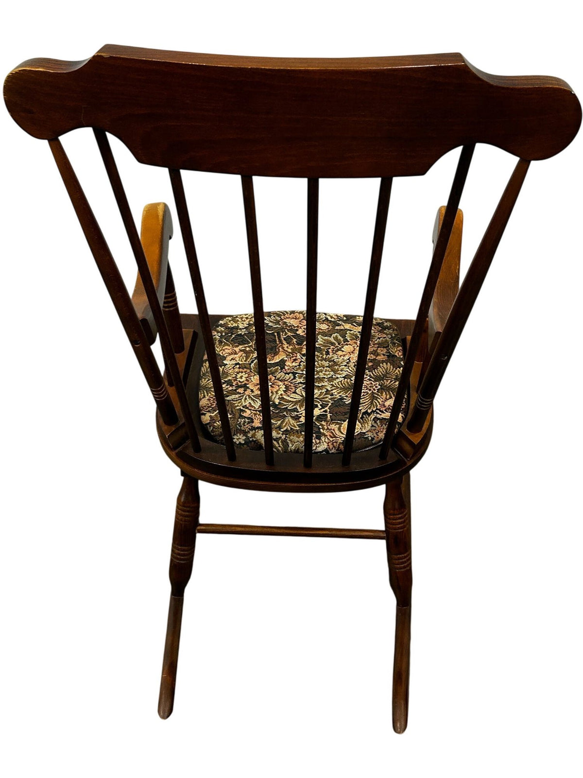 Vintage Wooden Rocking Chair with Floral Cushion (Pre-Loved)