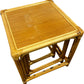 Rattan Nest of 3 Square Side Tables Natural Boho Wicker Style (Pre-Loved)