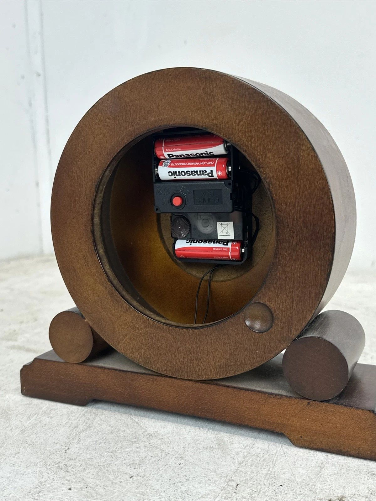 Vintage Style Wooden Shelf Clock with Gold Accents (Pre-Loved)