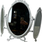 Vintage Triple Oval Vanity Dressing Table Mirror Ornate White Frame (Pre-Loved)