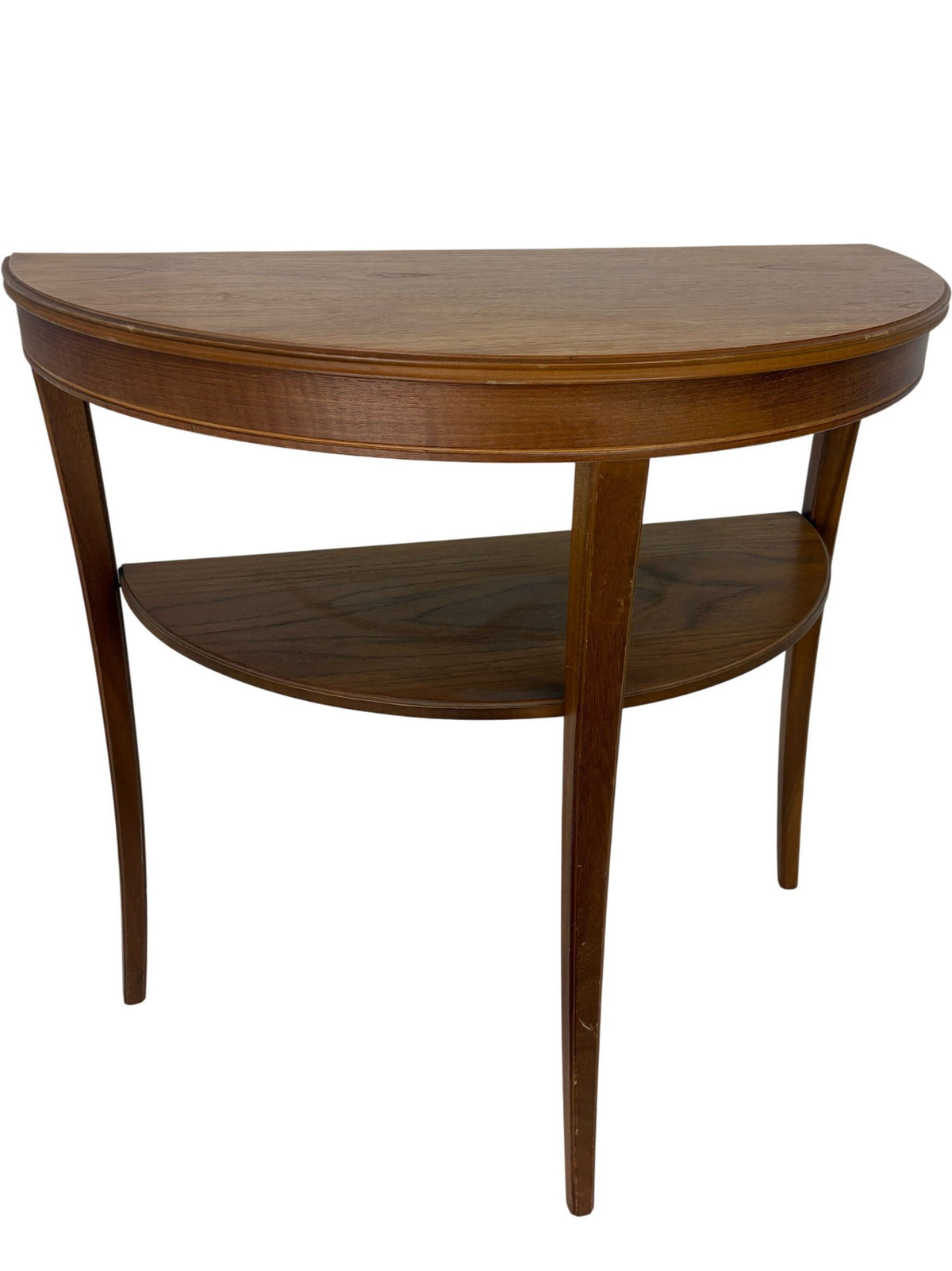 Vintage Wooden Half-Moon Console Table (Pre-Loved)