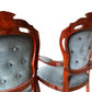 Set of 4 Vintage Dining Room Chairs Blue Upholstered (Pre-Loved)