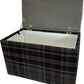 Plaid Storage Ottoman Footstool with Hinged Lid (Pre-Loved)