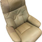 Beige High Back Swivel Recliner Armchair with Wooden Base (Pre-Loved)