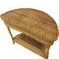 Natural Wicker Rattan 2 Tier Curved Console Table (Pre-Loved)