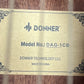 Donner DAG-1CB Matte Black Acoustic Guitar With Strap And Bag (Unused)