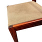 Vintage Mid Century Set of 2 Dining Chairs Wood Frame Beige Seat (Pre-Loved)