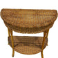 Natural Wicker Rattan 2 Tier Curved Console Table (Pre-Loved)