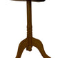 Round Wooden Pedestal Side Table Tripod Base Brown Occasional Table (Pre-Loved)