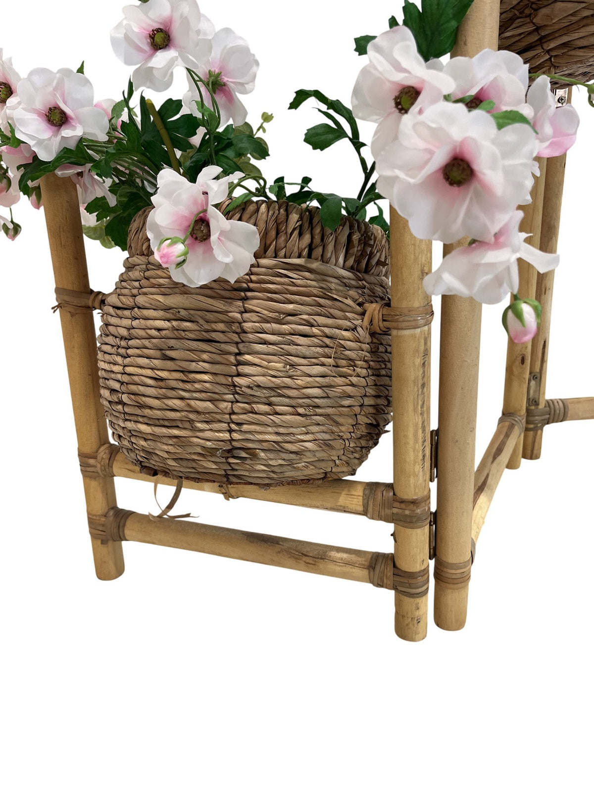 Tiered Bamboo Plant Stand Woven Baskets (Pre-Loved)